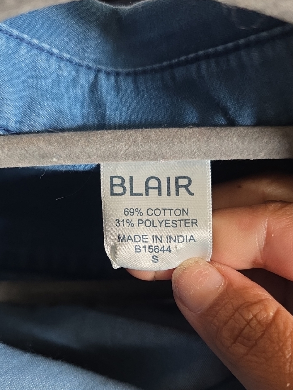Blair Navy Blue Button-Up Shirt - Picture 2 of 4